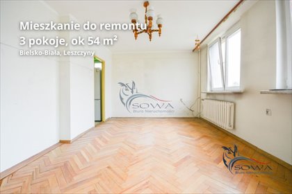 Przestronne 3-pokojowe mieszkanie z balkonem w Bielsku-Bała mieszkanie Bielsko-Biała, Leszczyny