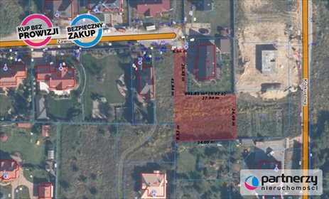działka na sprzedaż 996m2 działka Gdańsk, Święty Wojciech, Zawilcowa