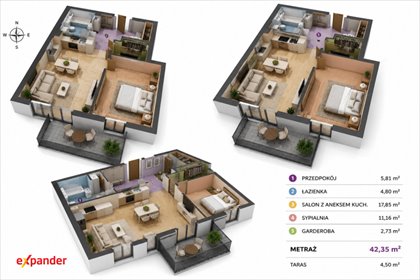 Nowoczesne 2 pokoje z Smart Home w Gdańsku - zapraszam mieszkanie Gdańsk, Jasień, Kartuska