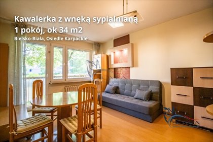Nowoczesne 33,55 m² z balkonem i parkingiem w Bielsku mieszkanie Bielsko-Biała, Osiedle Karpackie
