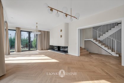 Nowoczesny dom 410 m² w Wilanowie Niskim - wysokie sufity dom Warszawa, Wilanów Niski