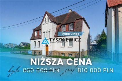 Dom z 4 niezależnymi mieszkaniami, 250 m², dochód dom Lubichowo, Słoneczna