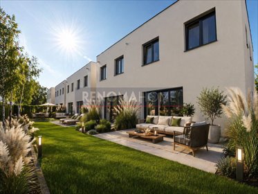 Nowoczesny dom szeregowy 104,82 m² z garażem i ogrodem dom Wrocław, Ratyń, Trzmielowicka