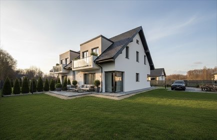 Przestronny bliźniak z ogrodem i garażem, stan deweloperski dom Antoniew, Główna