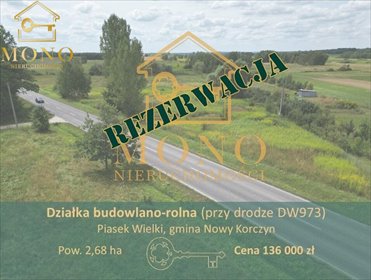 działka na sprzedaż 26800m2 działka Piasek Wielki