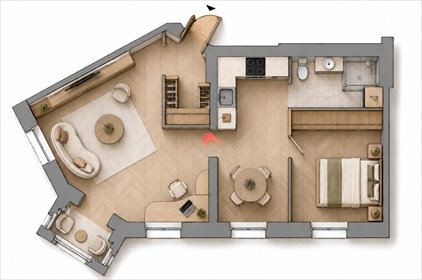 Urokliwe 54 m² w odrestaurowanej kamienicy z 1894 r. mieszkanie Bydgoszcz, Śródmieście, Wileńska
