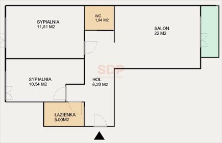 mieszkanie na sprzedaż 60m2 mieszkanie Wrocław, Krzyki, Huby
