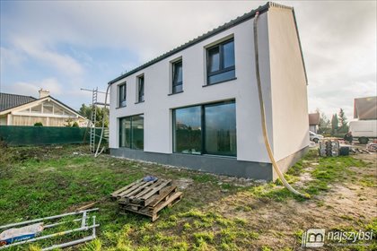 Dom bliźniak 105 m2 z garażem i pompą ciepła dom Pucice