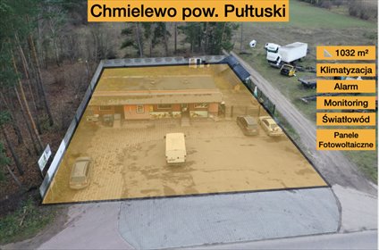 Budynek usługowy z działkami, klimatyzacja i fotowoltaika lokal użytkowy Chmielewo