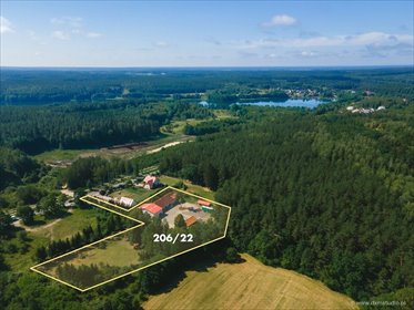 Siedlisko z magazynem, 3-pokojowe mieszkanie, panele fotowoltaiczne dom Olsztyn, Żurawia