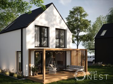 Nowoczesny dom skrajny 75m2 z ogrzewaniem podłogowym dom Dobiesz, Szkolna