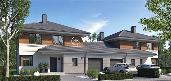 Nowoczesny dom bliźniak z ogrzewaniem pompa ciepła dom Milanówek