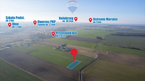 działka na sprzedaż 1065m2 działka Śmiechów