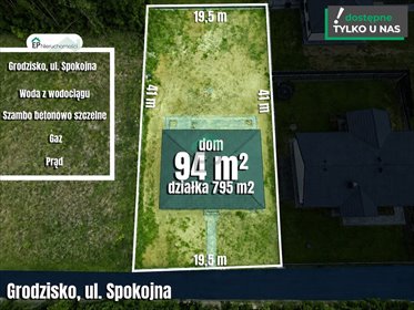 Nowy dom 94 m2 z kominkiem i tarasem w Grodzisku dom Grodzisko