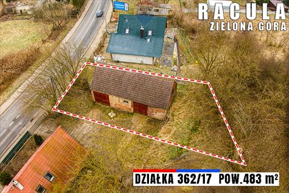 działka na sprzedaż 483m2 działka Zielona Góra, Racula-Głogowska