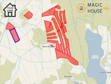 Działki rolne i leśne w Tuszkowach z możliwością podziału. działka Jasna Gwiazda