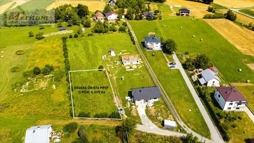 Do sprzedania działka 1075 m² w Korczynie z MPZP działka Korczyna