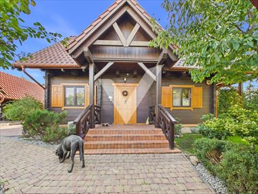 Dom z litego drewna 188 m² (sauna, 5 pokoi) w Czarnowie dom Czarnowo