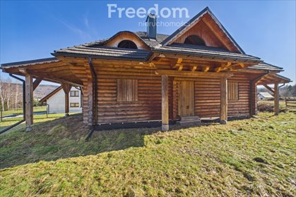 Drewniany dom w Świnnej Porębie, 144 m2, stan surowy dom Świnna Poręba