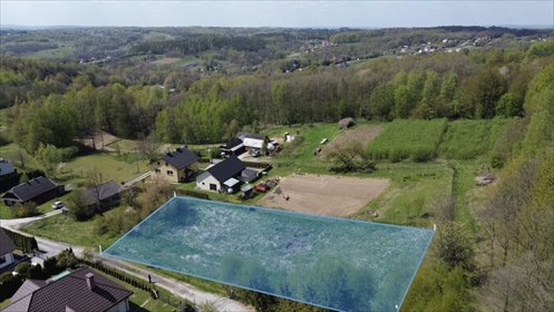 Działka pod lasem 22,69 arów, szybki WZ, dojazd utwardzony działka Chmielnik