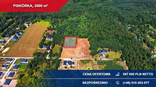 Działka 3000 m² z MPZP, podział, media, Piskórka działka Piskórka, Akacjowa