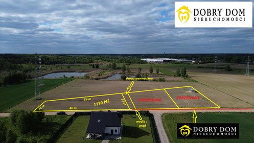 działka na sprzedaż 1170m2 działka Brończany