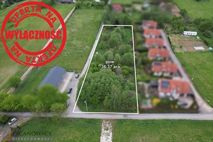 Działka budowlana 36 arów z mediami i możliwością zabudowy działka Narama
