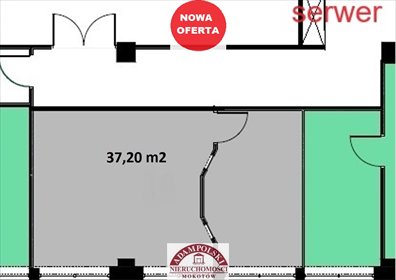 Lokal biurowy 37,2 m² na Mokotowie (nowoczesny kompleks) lokal użytkowy Warszawa, Mokotów