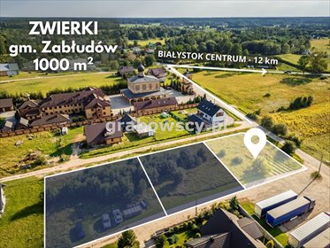 Spokojna działka 1000 m² pod dom w Zwierkach. działka Zwierki
