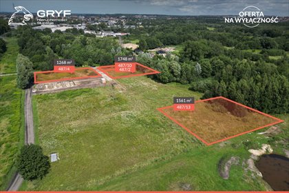 działka na sprzedaż 1268m2 działka Kobylnica, Rzeczna