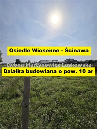 działka na sprzedaż 1086m2 działka Ścinawa