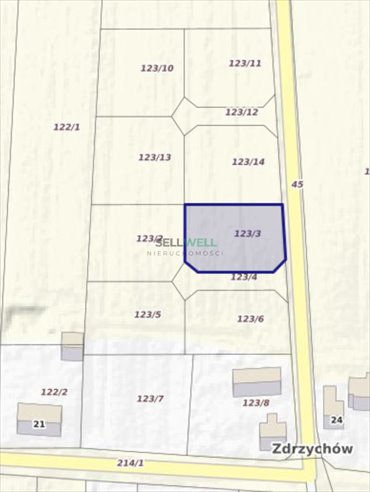 działka na sprzedaż 983m2 działka Zdrzychów