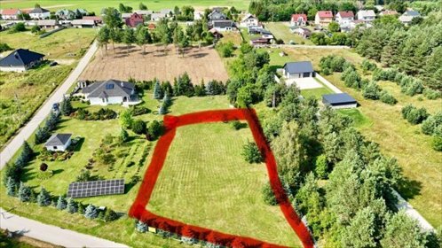 Działka 1990 m² z drzewami i mediami w Komórkach. działka Komórki