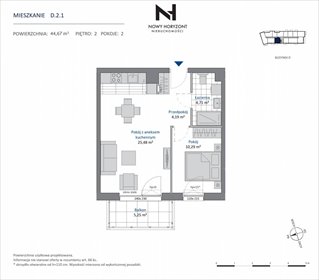 Zapraszam do 44,67 m² mieszkania z balkonem w Gdyni Dąbrowie mieszkanie Gdynia, Dąbrowa