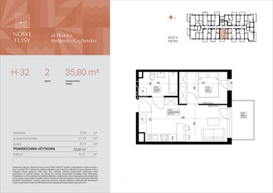 mieszkanie na sprzedaż 36m2 mieszkanie Bydgoszcz, Czyżkówko, Flisacka