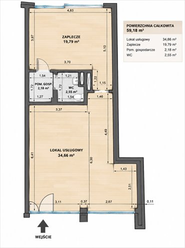 Sprzedam lokal usługowy 59 m² z dużą witryną w Wilanowie lokal użytkowy Warszawa, Wilanów Błonia Wilanowskie, Franciszka Klimczaka