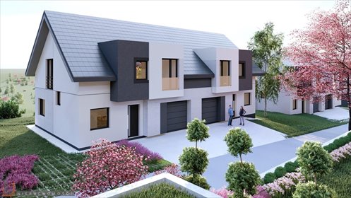 Nowoczesny dom bliźniak z garażem, 151 m², Zielonki dom Zielonki