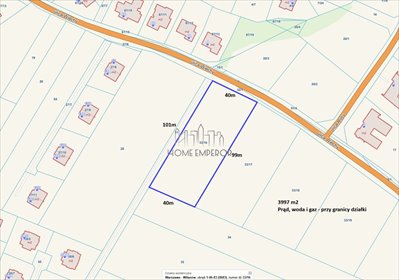 Do sprzedania działka 3997 m² w Wilanowie z mediami działka Warszawa, Wilanów, Powsin, Wiechy