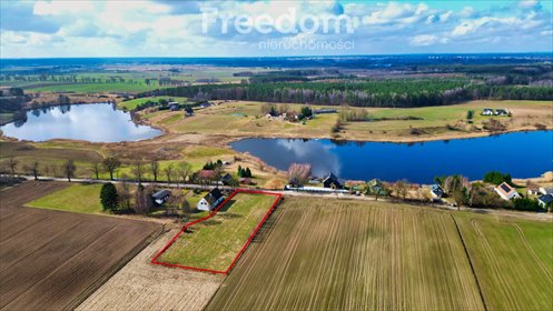 Działka nad jeziorem Kałdun – widok, media, 3700 m² działka Kałduny, Julin