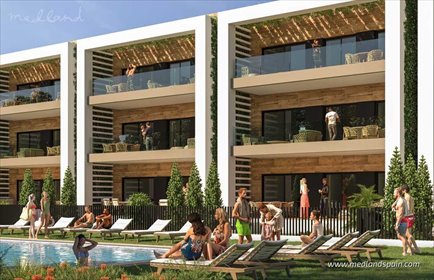 Nowoczesne 2-pokojowe mieszkanie z basenami na golfowym osiedlu mieszkanie Los Alcázares