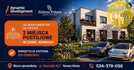 Nowoczesny apartament 59,5 m2 z miejscami postojowymi mieszkanie Nowa Wola