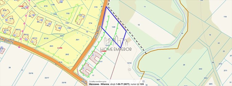 działka na sprzedaż 2997m2 działka Warszawa, Wilanów, Rosy