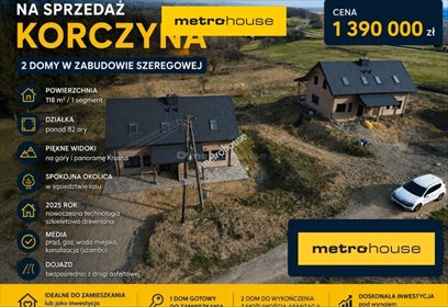Nowoczesne domy szeregowe z widokiem na góry i las dom Korczyna