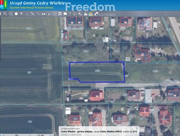 działka na sprzedaż 1385m2 działka Cedry Wielkie, Jaśminowa