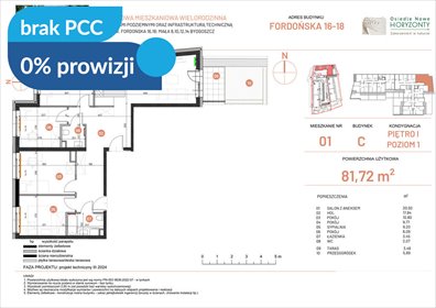 Przestronne 4 sypialnie, taras i własny ogródek! mieszkanie Bydgoszcz, Fordońska