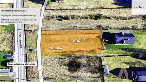 działka na sprzedaż 1580m2 działka Chochołów