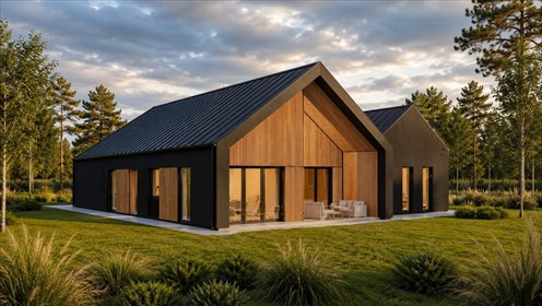 Nowoczesny dom w stylu Modern Country zapraszam dom Kopaszyn