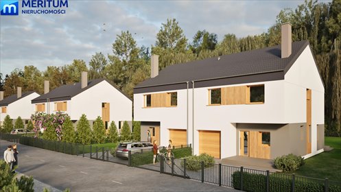 Nowoczesny bliźniak 132m2 z garażem, działką 650m2 dom Osowiec