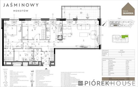 Mieszkanie 72 m² w Warszawie (Mokotów, Dzikich Jabłoni) mieszkanie Warszawa, Mokotów, Dzikich Jabłoni