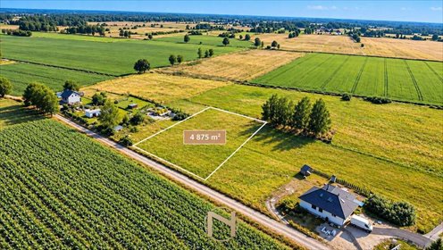 Polecam działkę 4200 m² w Łagodzinie - spokojna okolica z mediami działka Łagodzin